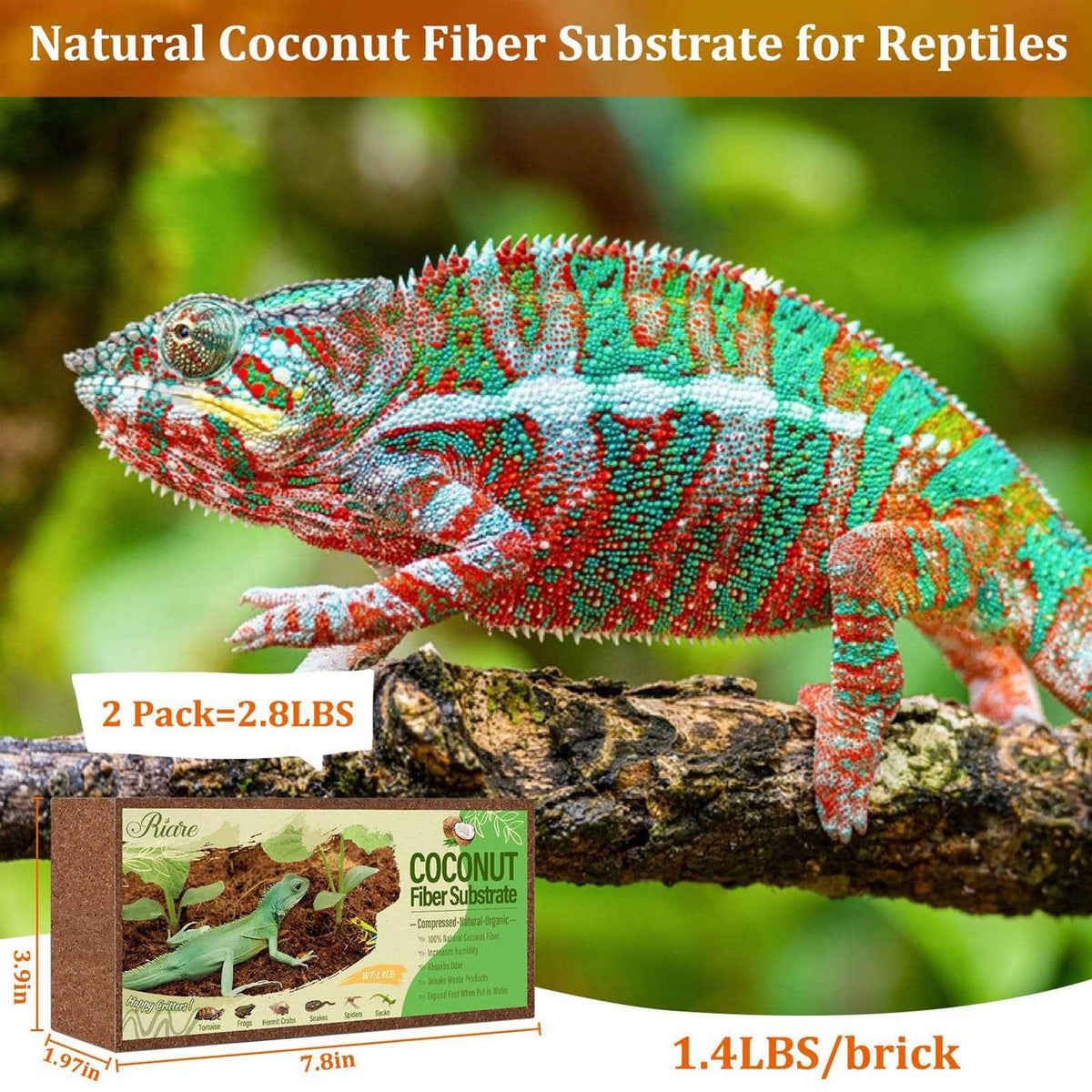 Natural Coconut Fiber Reptile Terrarium Bedding F799675