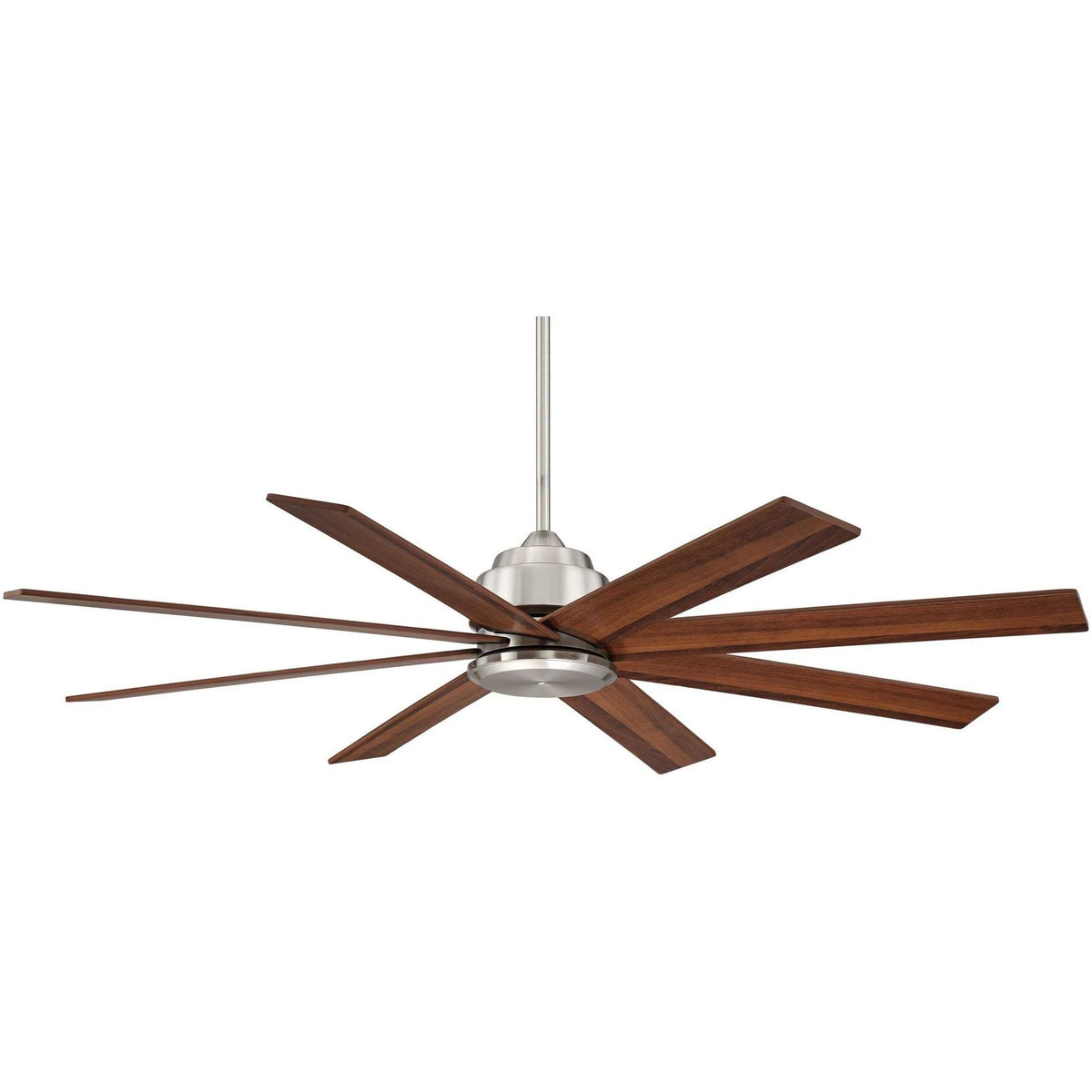 Brushed Nickel Walnut Blades Ceiling Fan with Remote X956