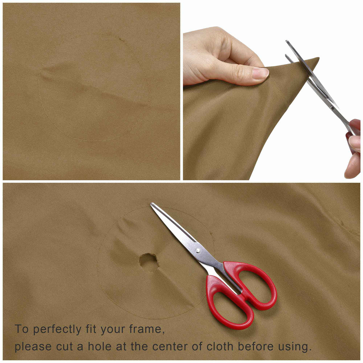 9' Patio Umbrella Replacement Canopy 6 Rib Tan Z249