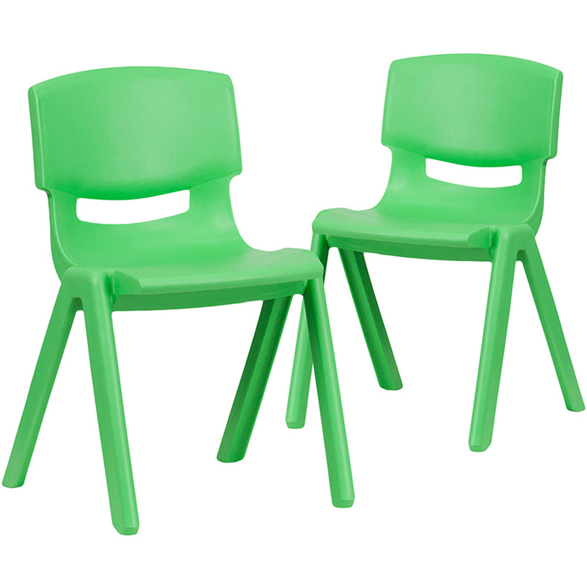 Green Plastic Stackable School Chair 2 Pack W70016