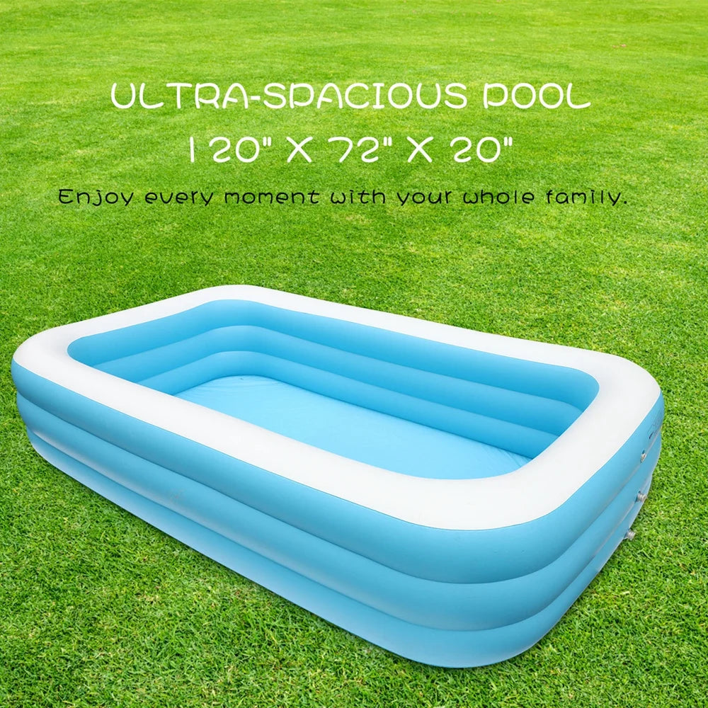 Inflatable Swimming Pool, 103" X 69" X 23" Above Ground O535