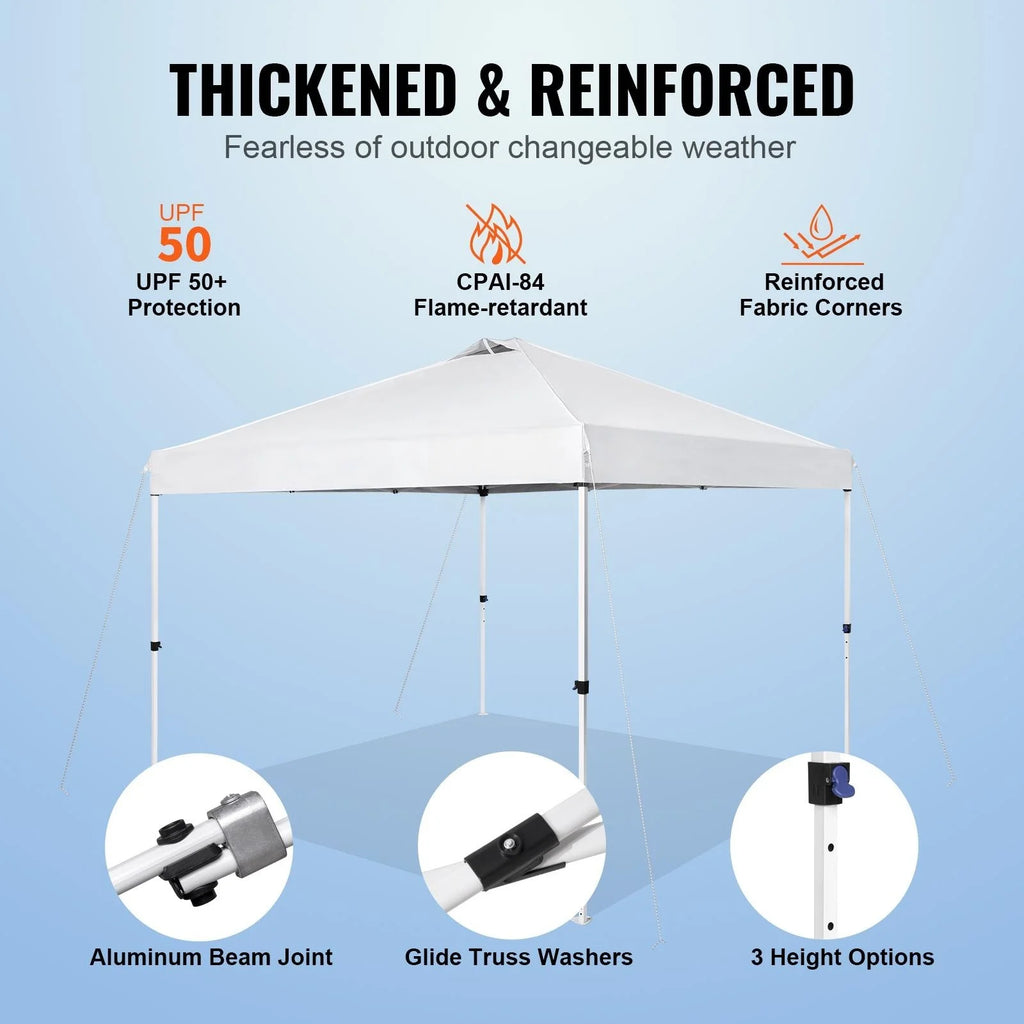 10 x 10 ft Pop Up Canopy Tent with Roller Bag and 4 Sandbags F443263