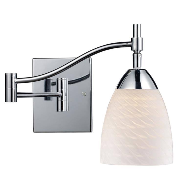 Polished Chrome 1-Light Swingarm Sconce A42133