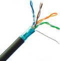 Black Shielded Cat6 Ethernet Cable, 1000 Feet, 23 AWG P8558