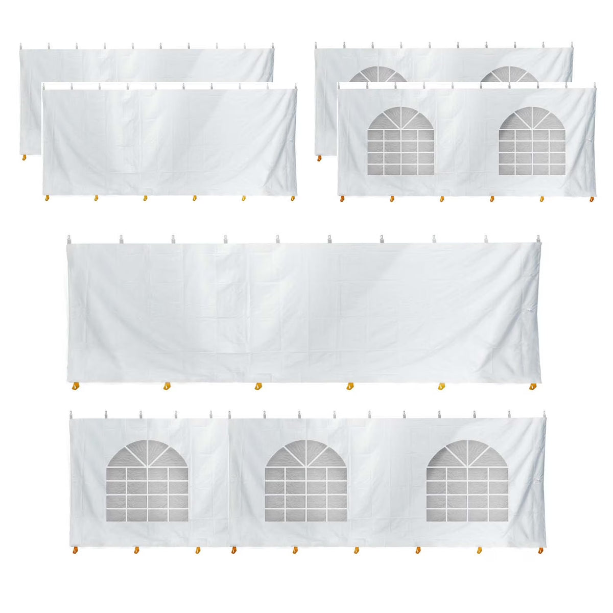 White Blockout Sidewall Kit for 8 ft Sides, 30 ft x 40 ft V68852