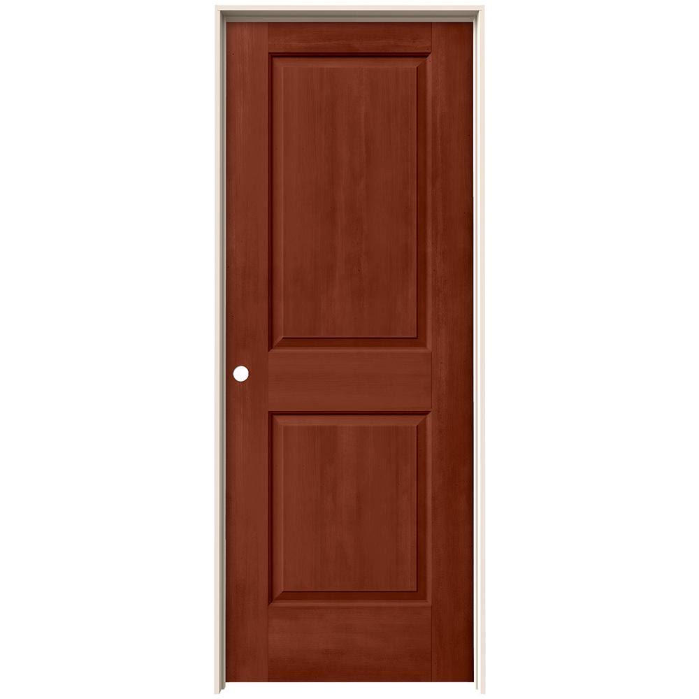 28 in. x 80 in. Brown Molded Composite MDF Single Prehung Interior Door D75349