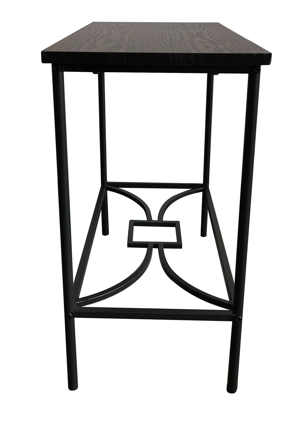 Black Metal & Wood Side Table M472