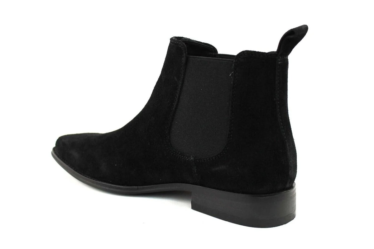 Black Suede Chelsea Ankle Boots I230393