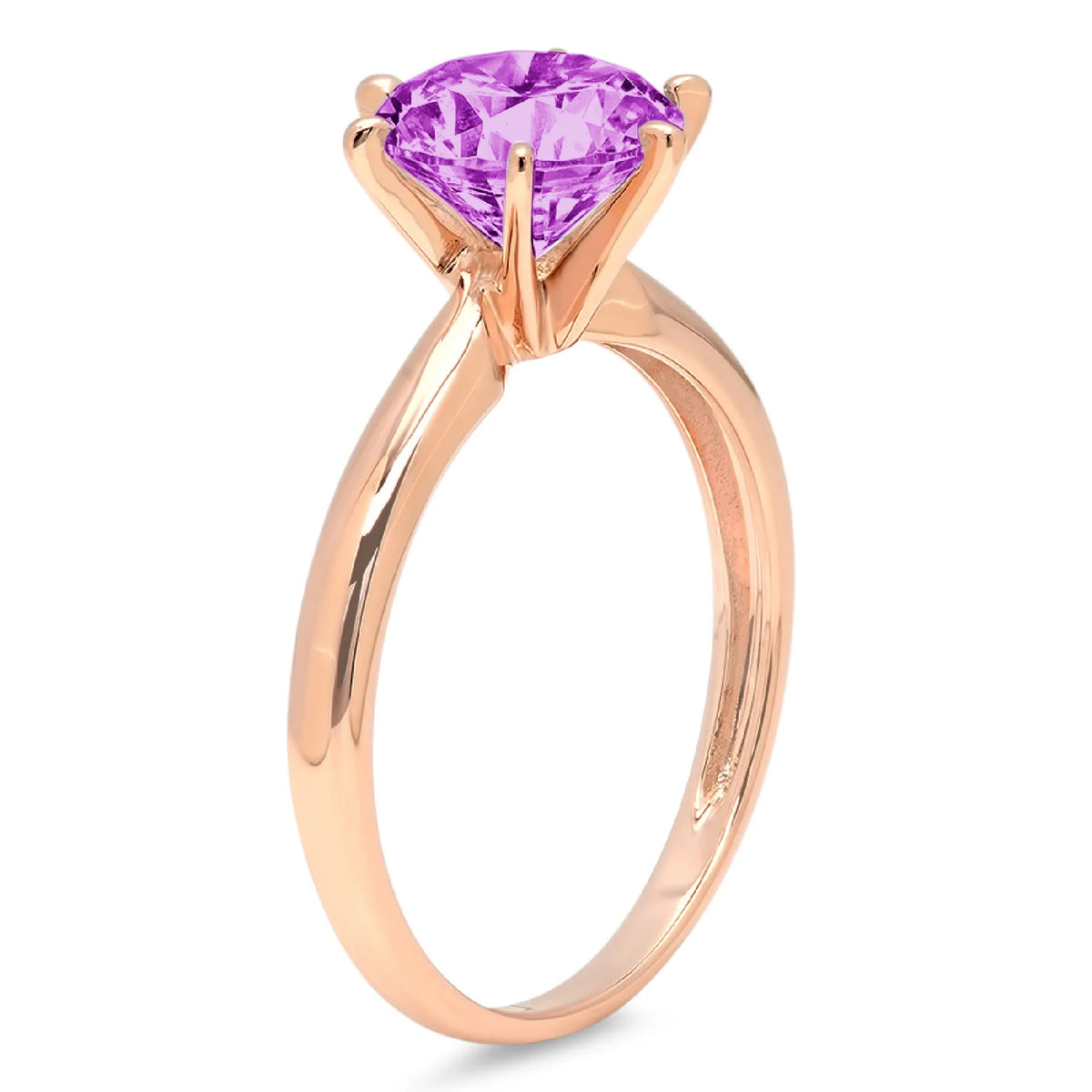 18k Rose Gold Simulated Alexandrite Ring Size 10.5 Z5766
