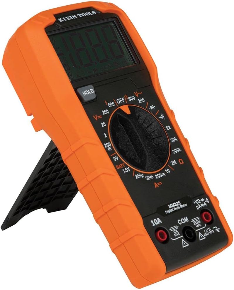 Digital Multimeter Electrical Test Kit with Non-Contact Voltage Tester, Receptacle Tester, Test Leads, Pack of 2 B9842