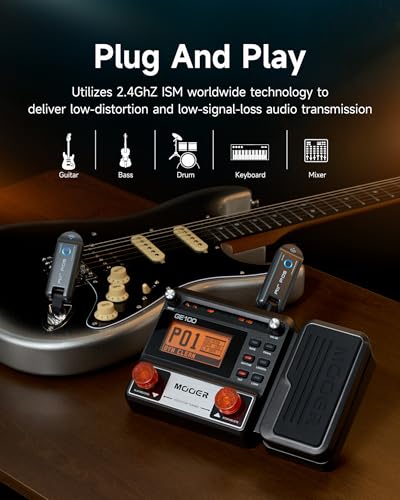 Wireless System Transmitter and Receiver for Electric Guitar Q902