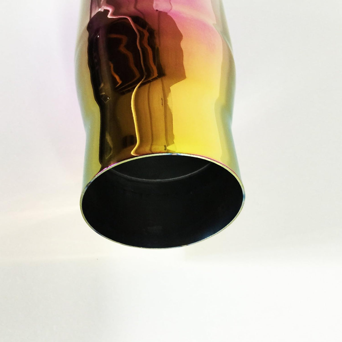 Exhaust Tip 4.00" OD 3.00" ID X 12.00" Long 3.00" Inlet Double Wall Stainless Steel Burned Color Purple Pack of 2 J661