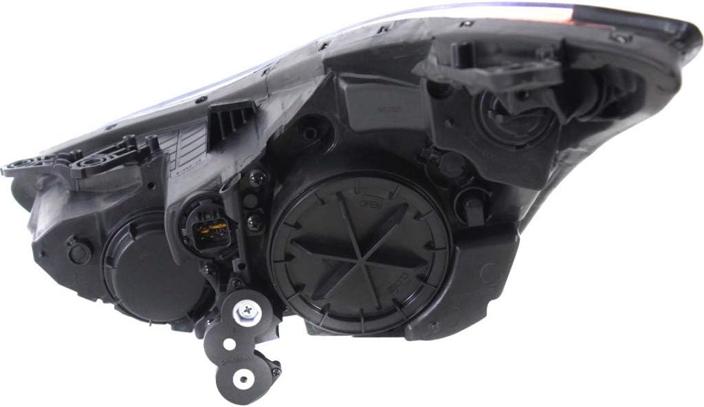 Headlight Assembly Passenger Side with Bulbs Black Housing Z11400