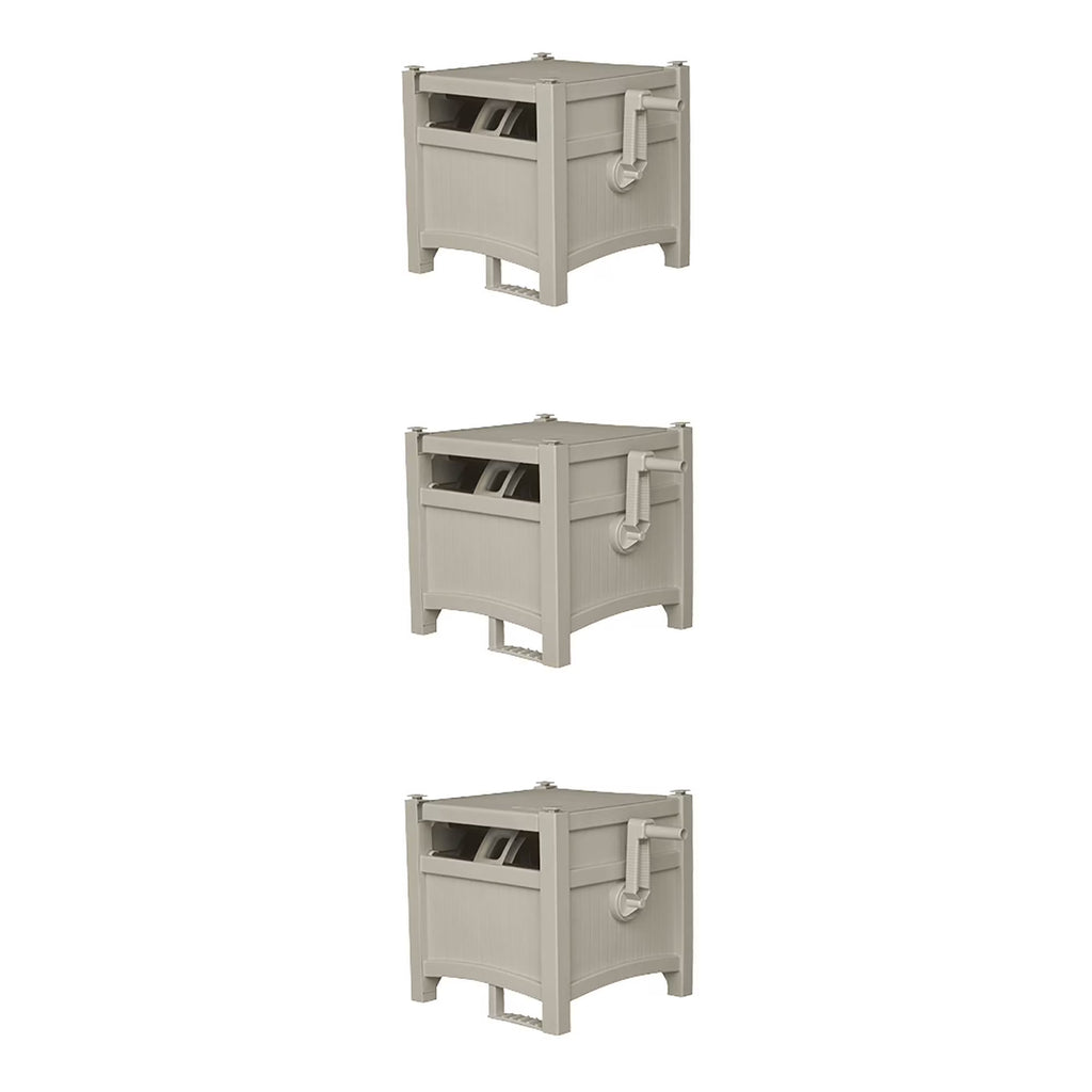 Taupe Garden Hose Reel Hideaway (3 Pack) Q78460