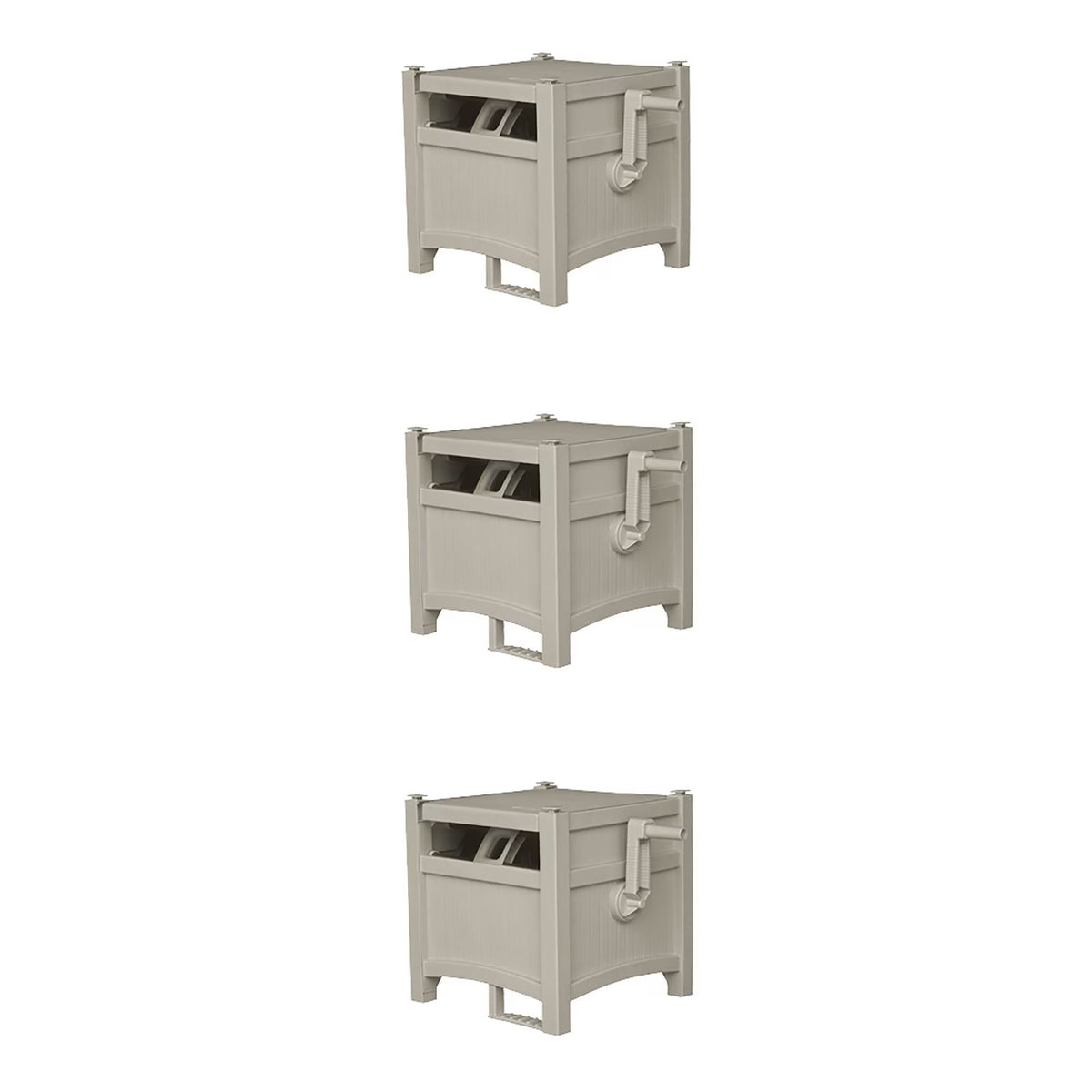 Taupe Garden Hose Reel Hideaway (3 Pack) Q78460