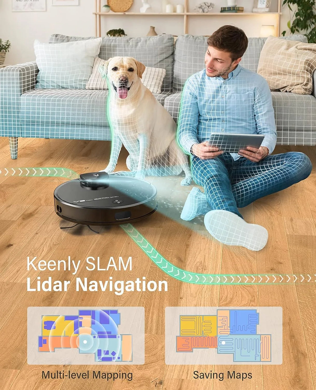 Robot Vacuum and Mop Combo with Lidar Navigation K40380
