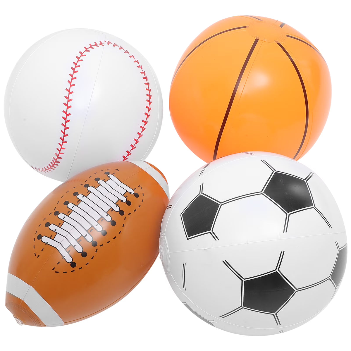 4 Pcs Inflatable Beach Ball Toy Blow up Beach Ball H1930