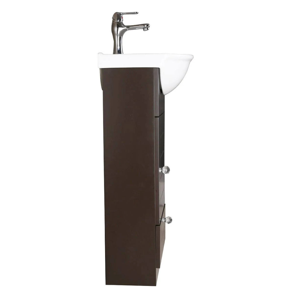 White Bathroom Sink Vanity Cabinet with Faucet and Drain G823541