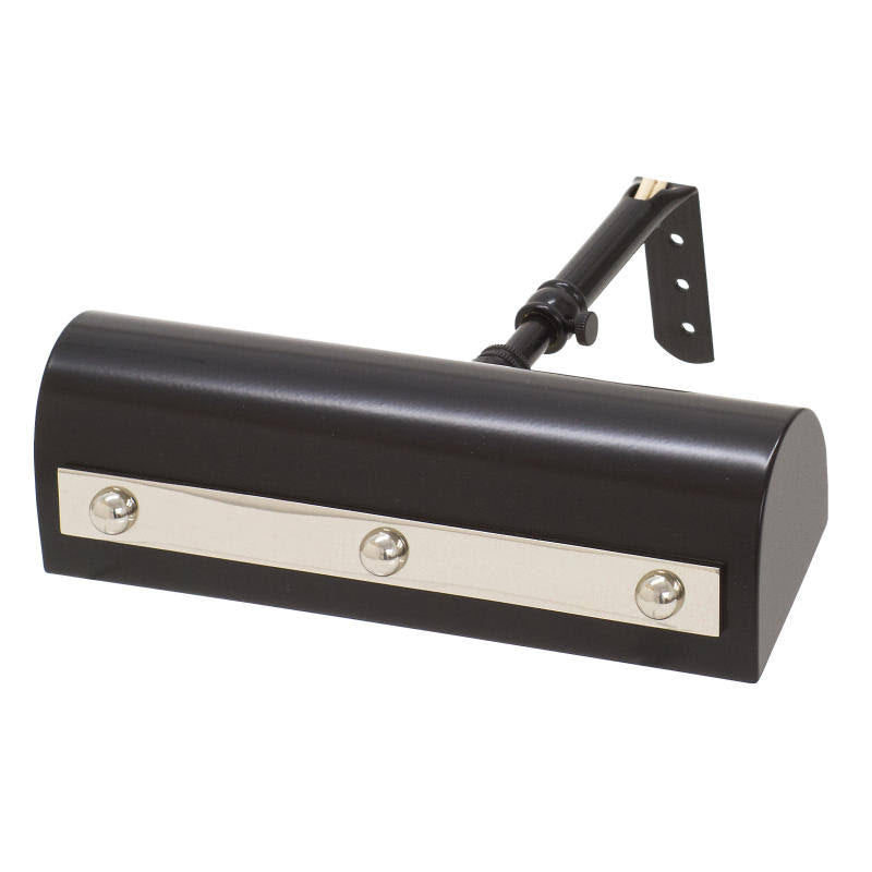 14 inch Picture Light in Black with Polished Nickel Accents C28354