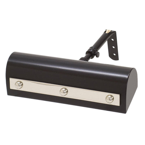 14 inch Picture Light in Black with Polished Nickel Accents C28354