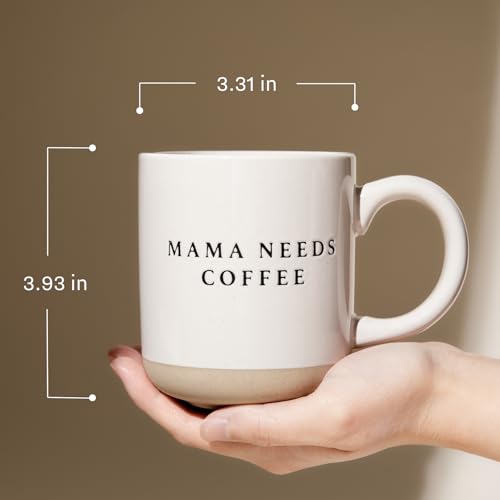 White 14oz Stoneware Christmas Coffee Mug B96544