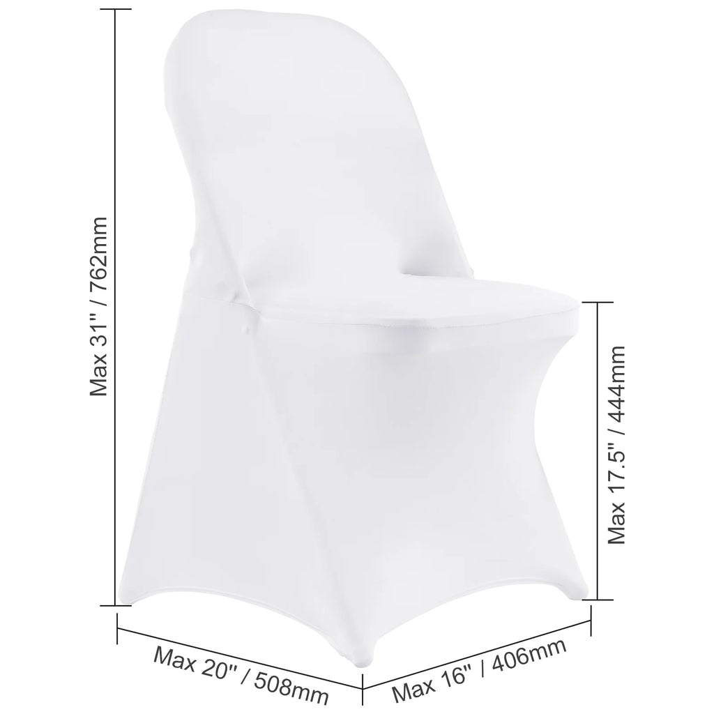 30 PCS White Stretch Spandex Chair Covers Z303700