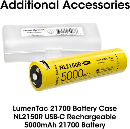 1000 Lumen Long Throw Flashlight with 2X 5000mAh USB-C Rechargeable Battery J24884