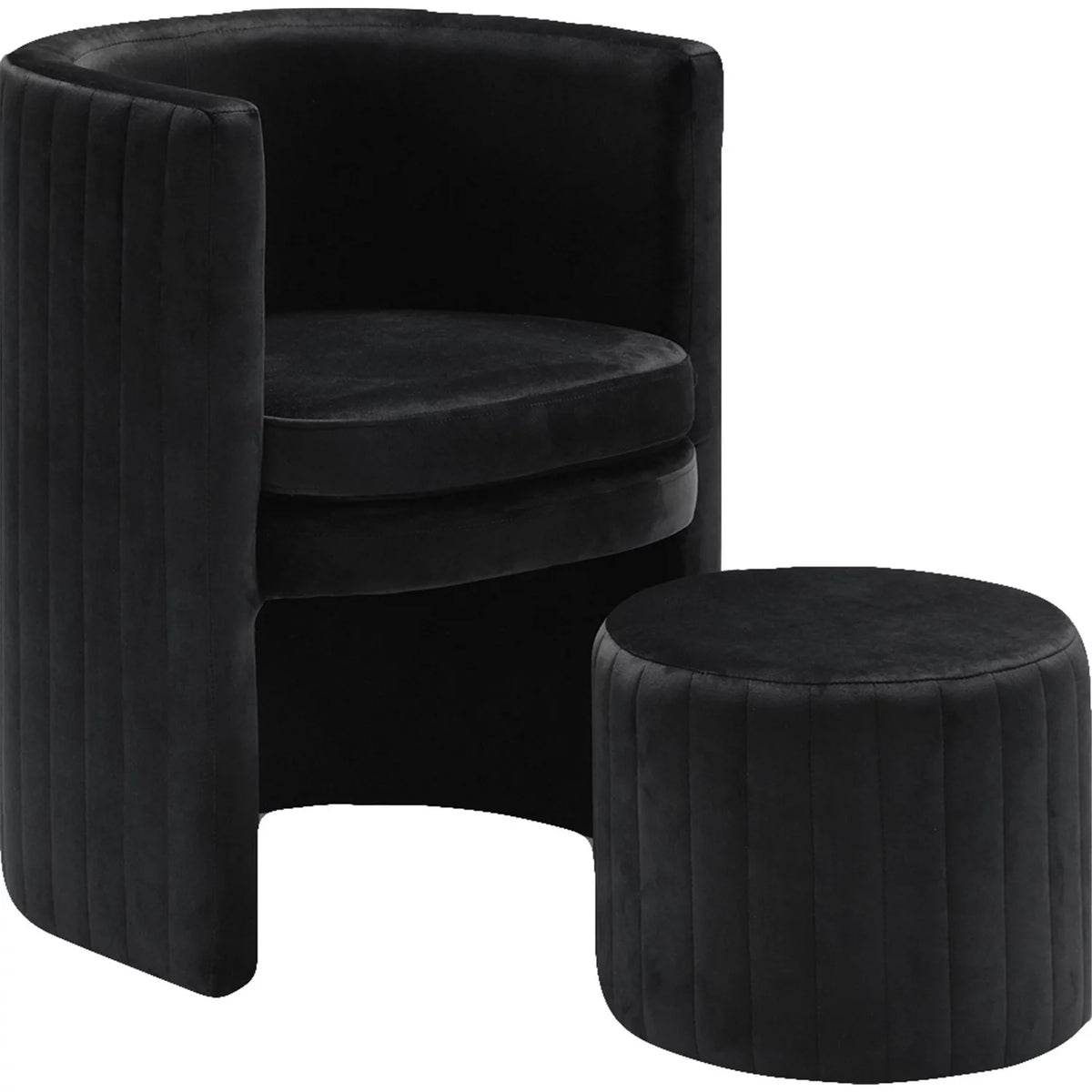 Black Velvet Accent Chair K75767