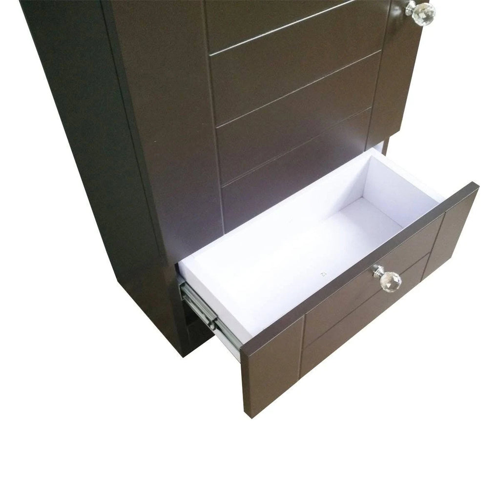 White Bathroom Sink Vanity Cabinet with Faucet and Drain G823541