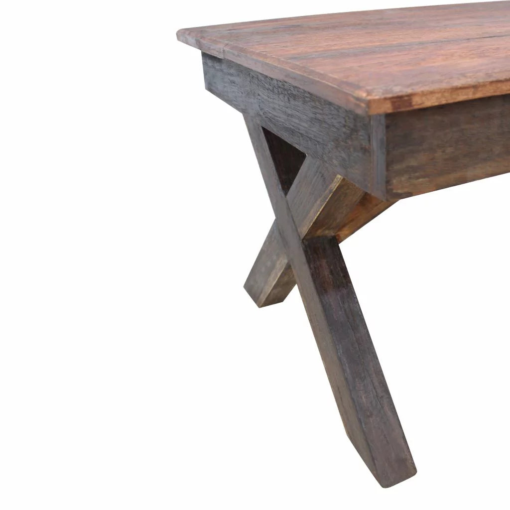 Rustic Wood Coffee Table and End Side Table U316951
