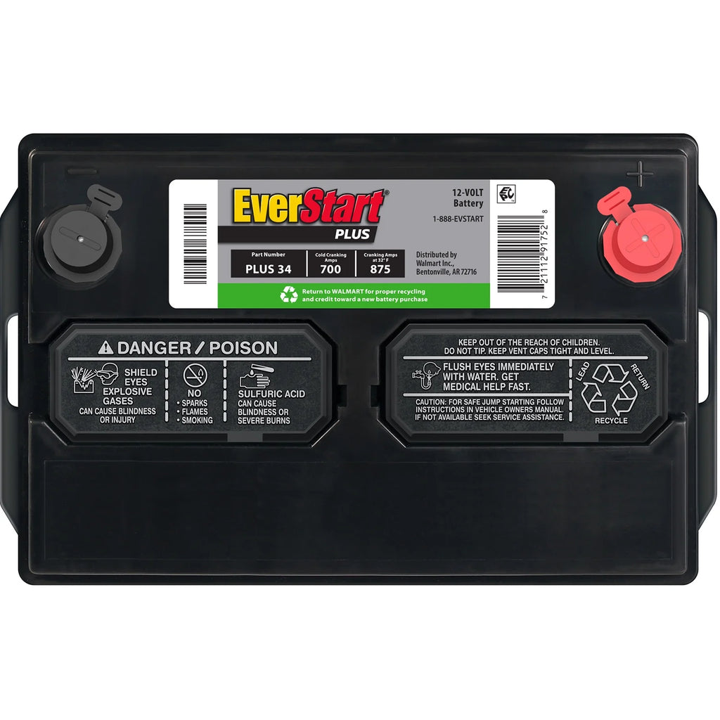 Lead Acid Automotive Battery, Group Size 34 12 Volt, 700 CCA J1465