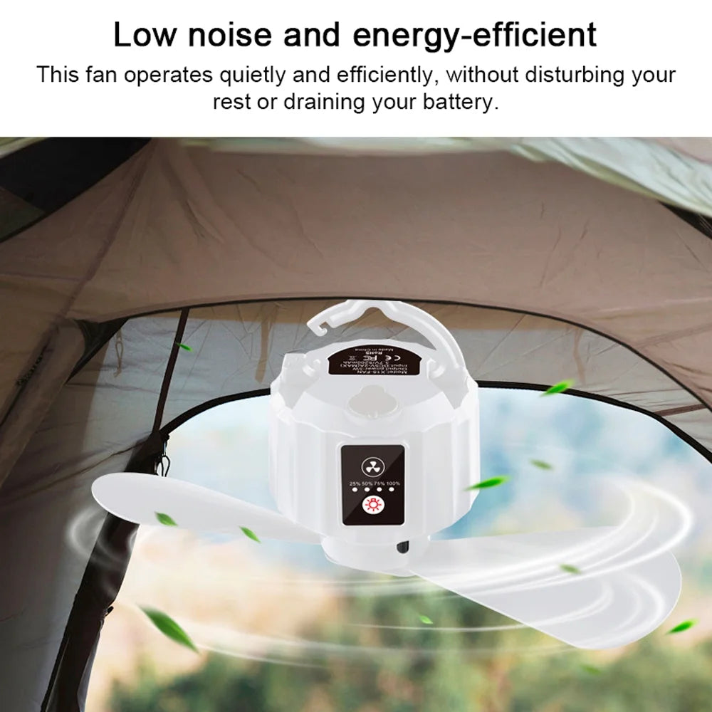 USB Rechargeable Portable Ceiling Hung Fan with Remote Controller G649783