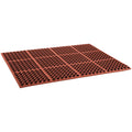 Red Grease-Resistant Rubber Anti-Fatigue Floor Mat W993222