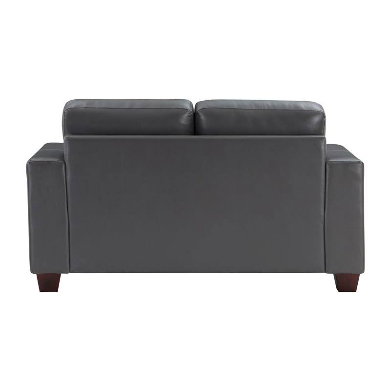Faux Leather Loveseat in Gray J374224
