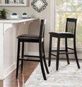 Black Indoor Wood Bar Stool L472