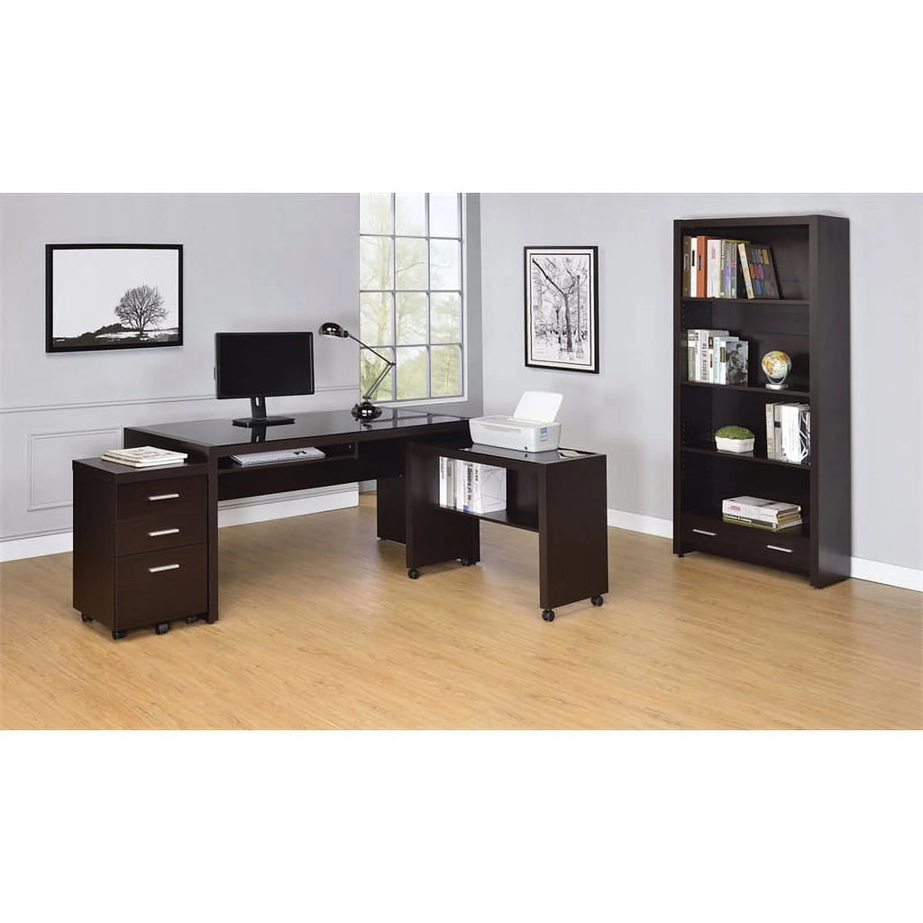 3 Piece Office Chair File Cabinet and Computer Desk Set I78236