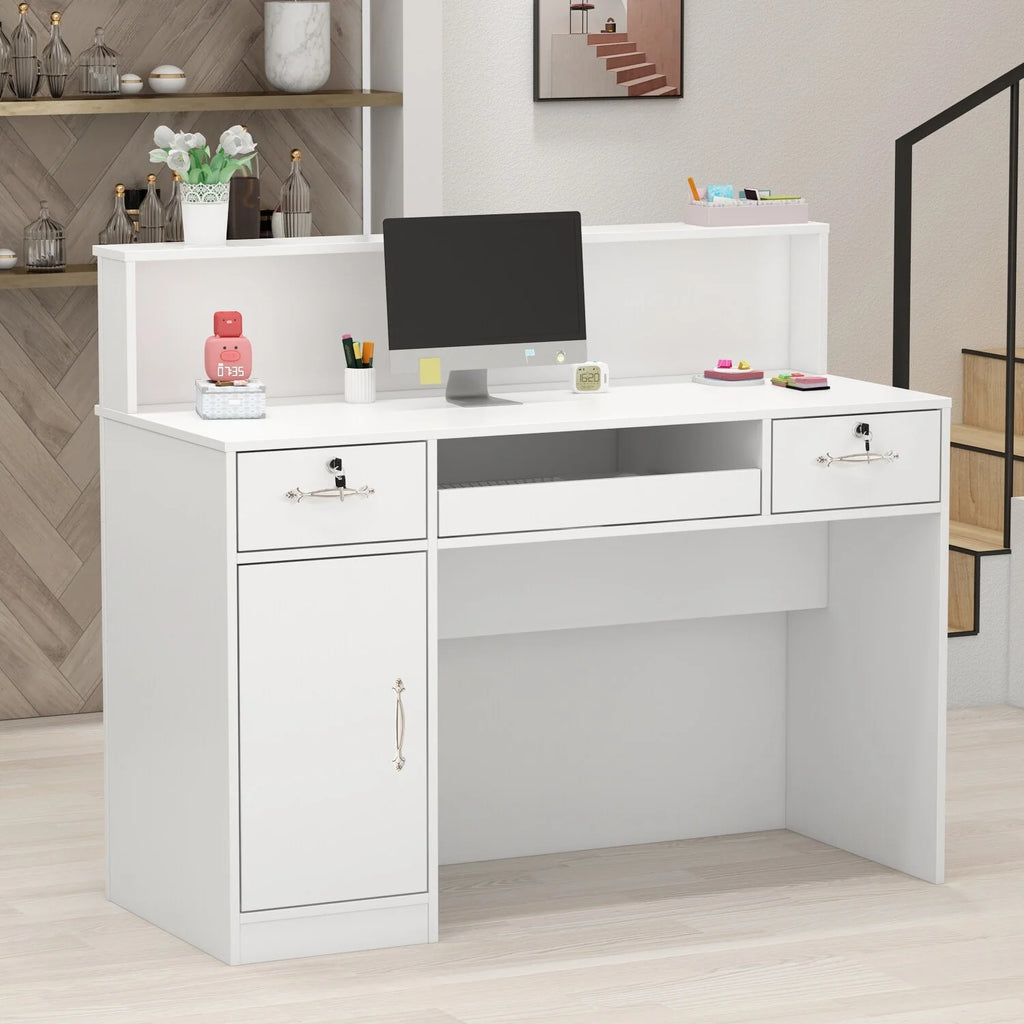 Rectangular Wood Reception Desk X7486