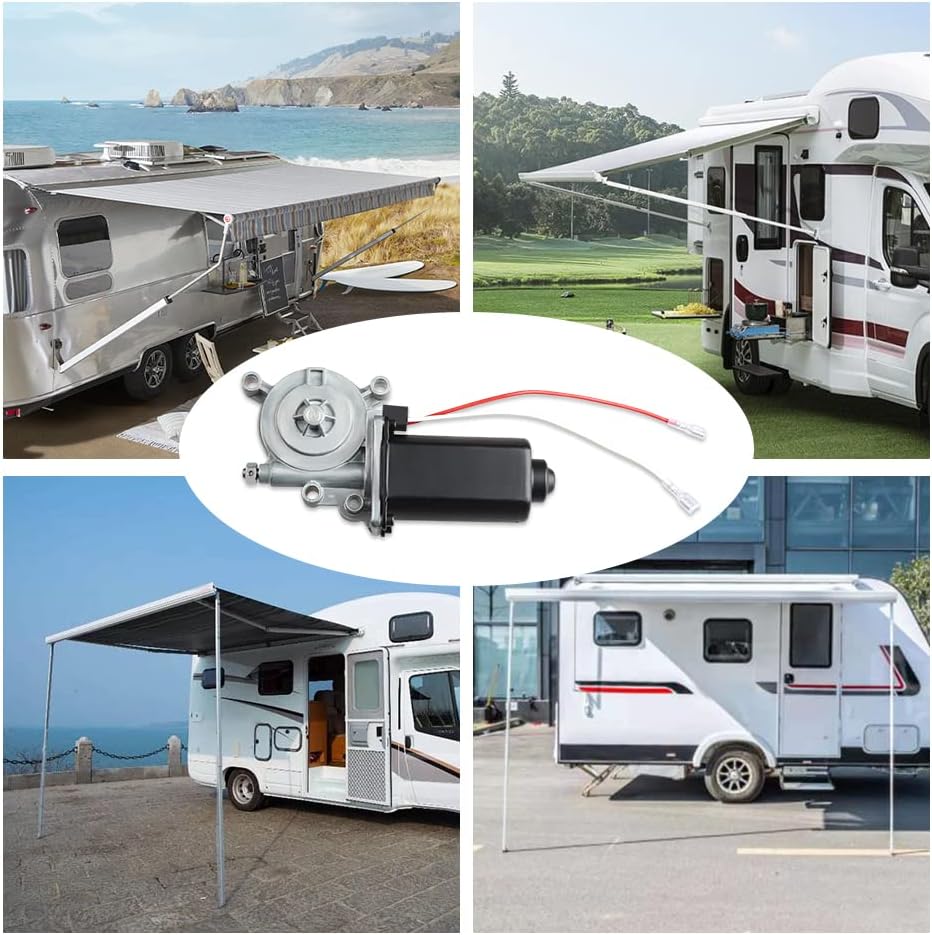 RV Power Awning Motor Replacement with Dual Connector G612