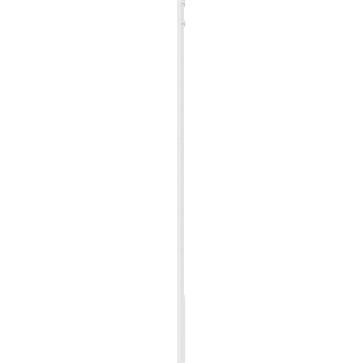 10x22W x 108x22H x 2x22P Two Equal Flat Panel PVC Pilaster with Decorative Capital & Base (Pair) R467