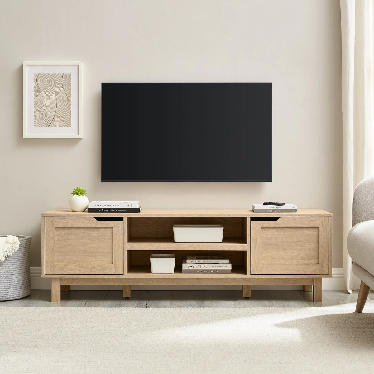 Contemporary 2-Door TV Stand K396