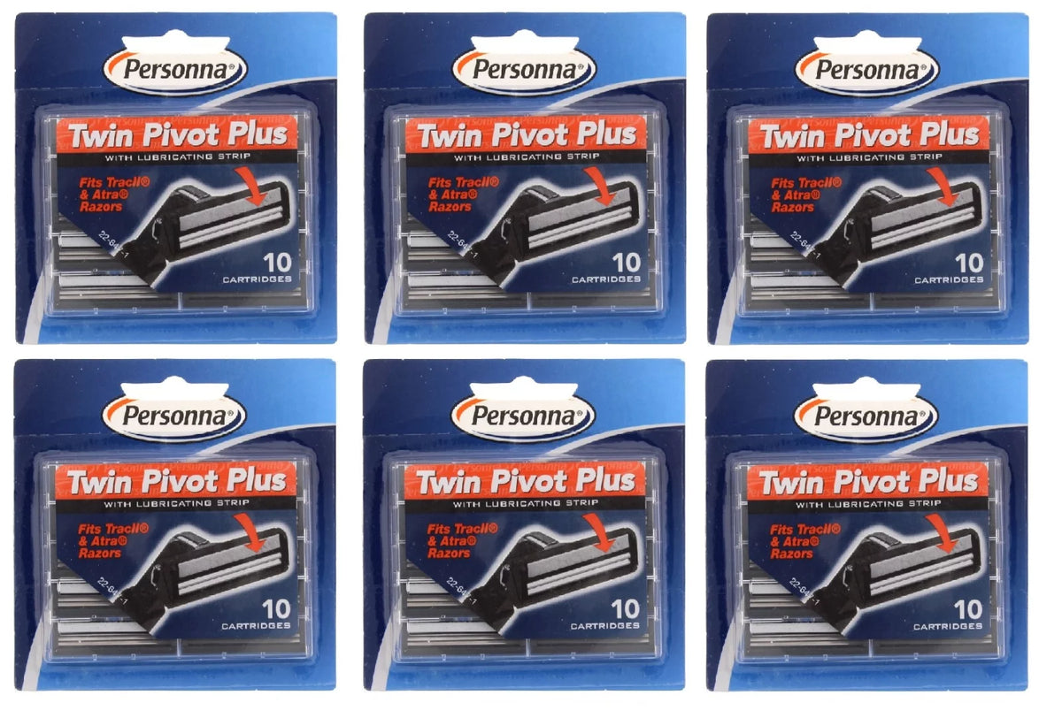 Twin Pivot Plus Refill Blade Cartridges with Lubricating Strip 10 ct Pack of 6 H45679