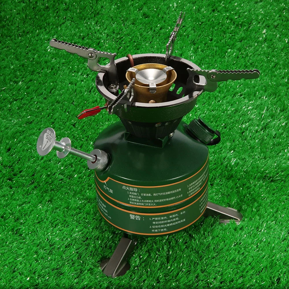 Portable Gasoline-burning Camping Furnace Cooker U723381