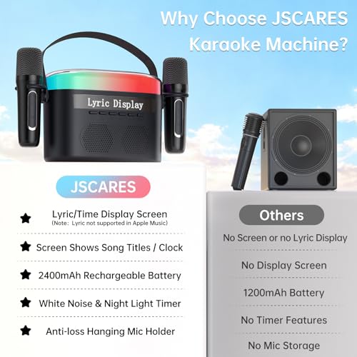 Portable Bluetooth Karaoke Machine with Lyrics Display Screen T57150