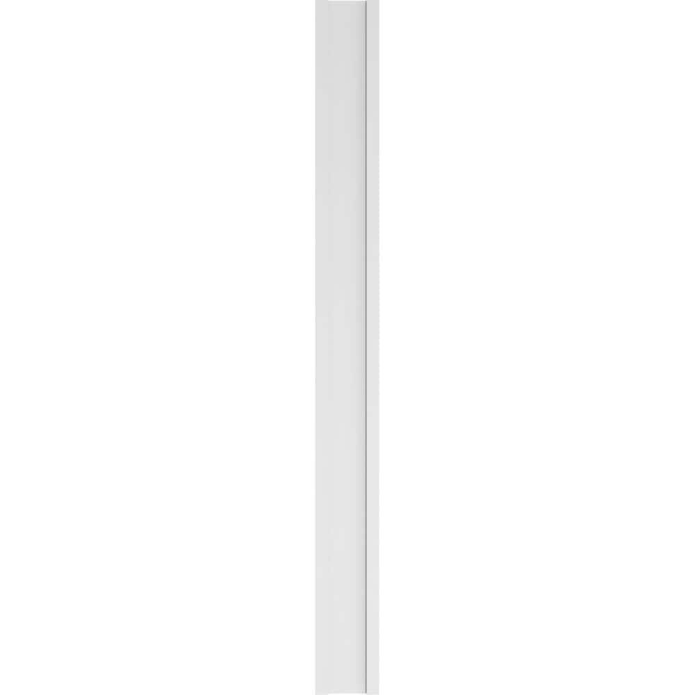10x22W x 108x22H x 2x22P Two Equal Flat Panel PVC Pilaster with Decorative Capital & Base (Pair) R467