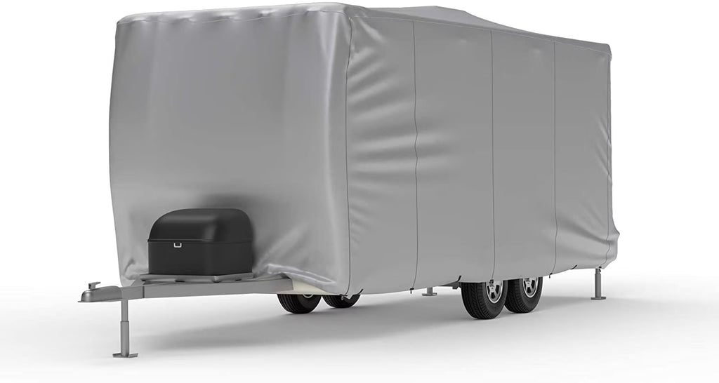 Weatherproof Toy Hauler RV Cover with Storage Bag & Wind Straps F4340