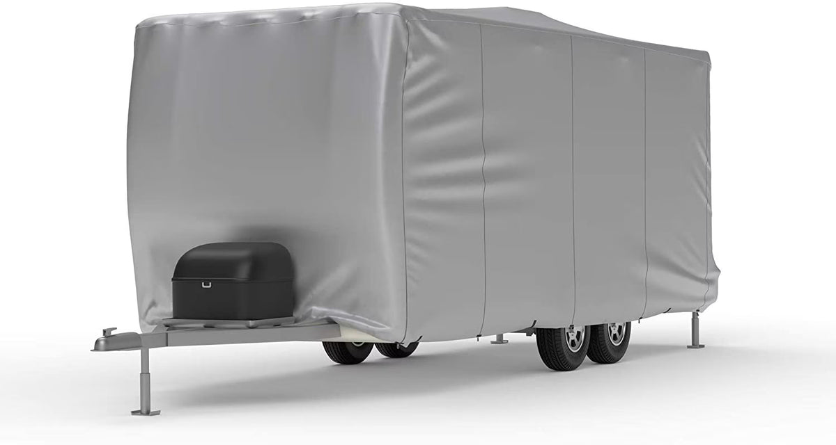 Weatherproof Toy Hauler RV Cover with Storage Bag & Wind Straps F4340