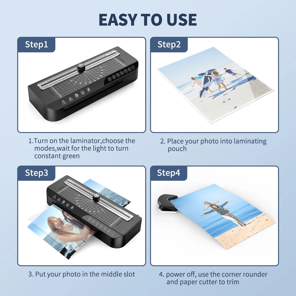 9-Inch Thermal Laminator with 45 Laminating Pouches N771