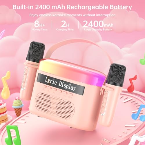 Portable Bluetooth Karaoke Machine with Lyrics Display Screen T57150