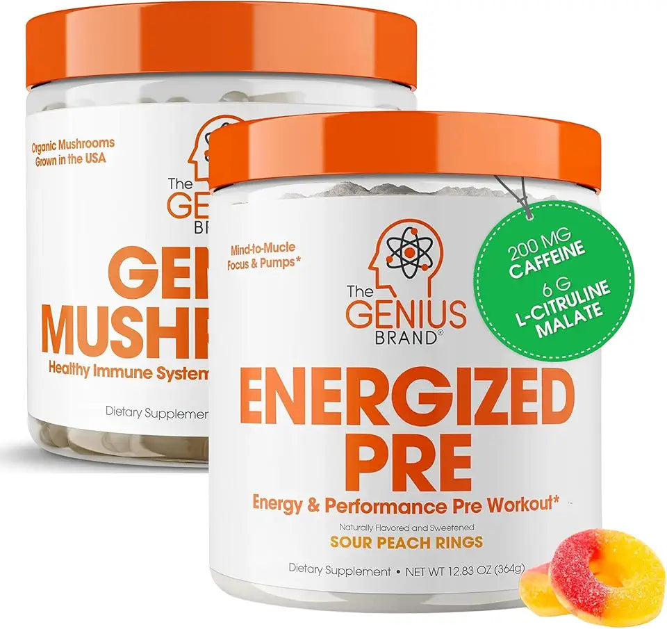 Pre Workout & Mushroom Supplement Bundle C933