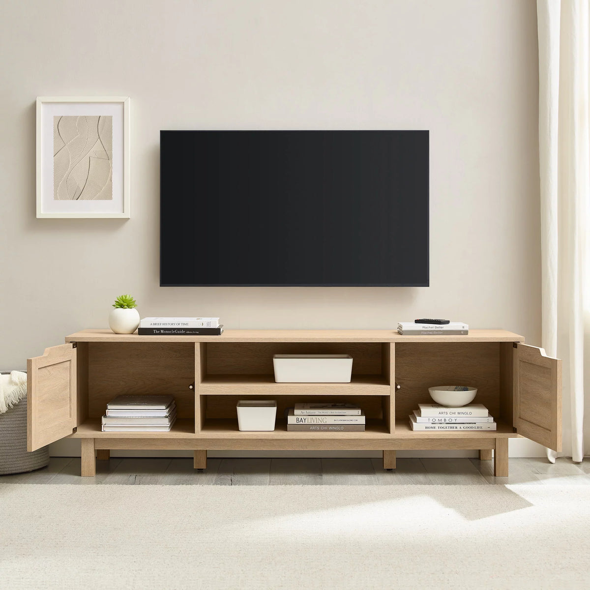 Contemporary 2-Door TV Stand K396